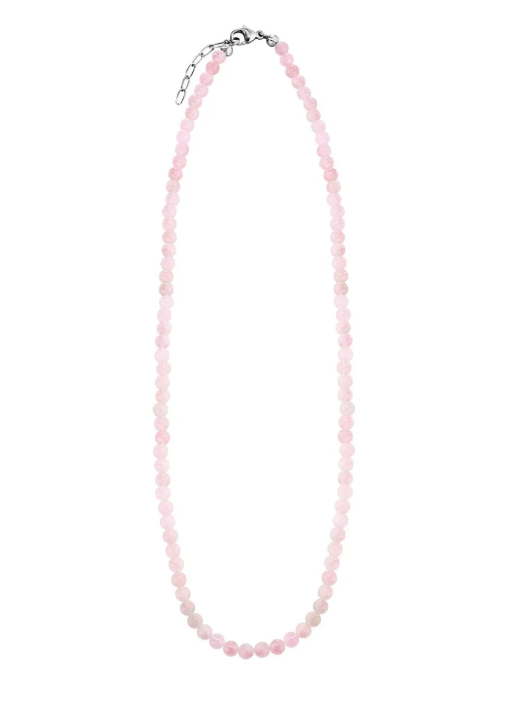 Outlet Halskette mit echtem Rosenquarz Damen Halsketten