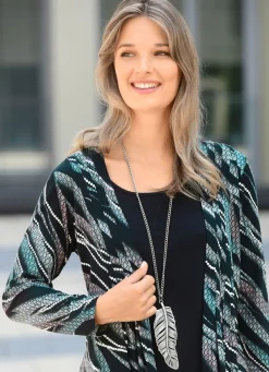 New Halskette mit Feder-Anhänger Damen Modeschmuck|Halsketten