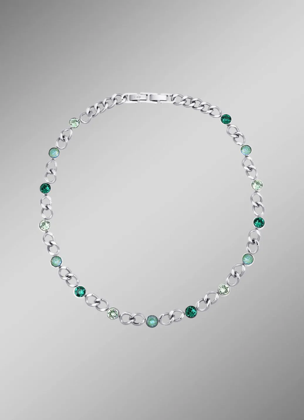 New Halskette mit grünen Kristallen Damen Modeschmuck|Halsketten