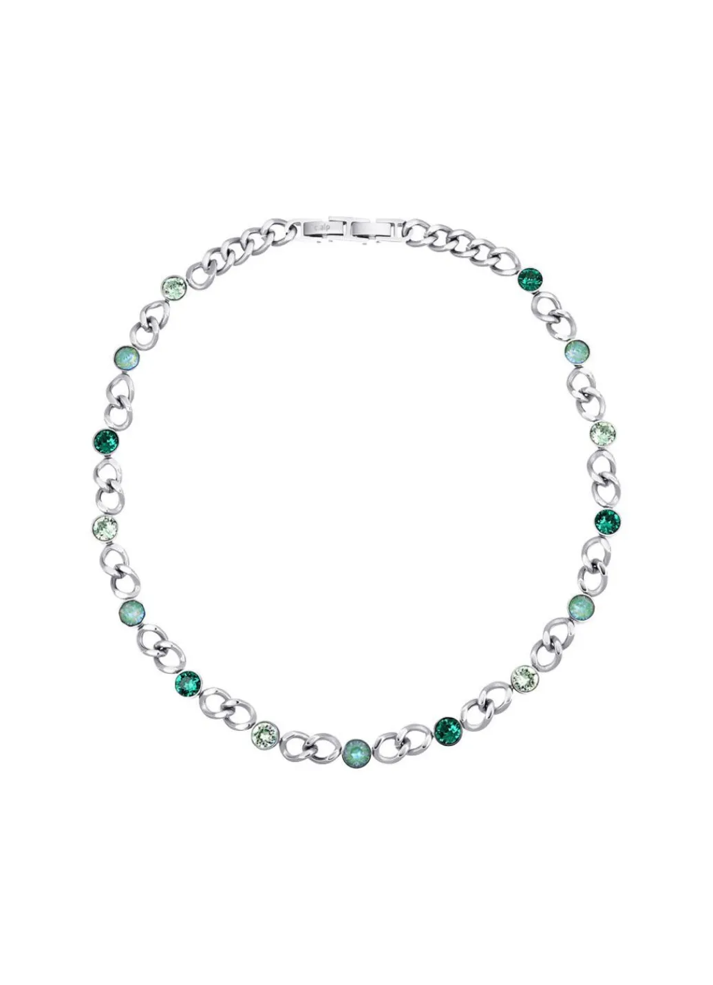 New Halskette mit grünen Kristallen Damen Modeschmuck|Halsketten