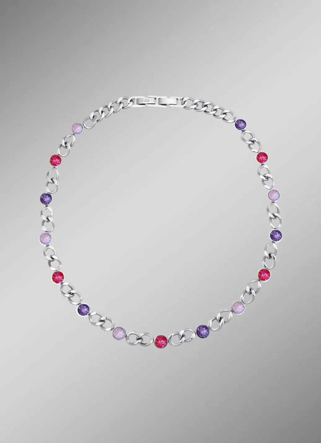 Clearance Halskette mit Kristallen in Pink Damen Modeschmuck|Halsketten