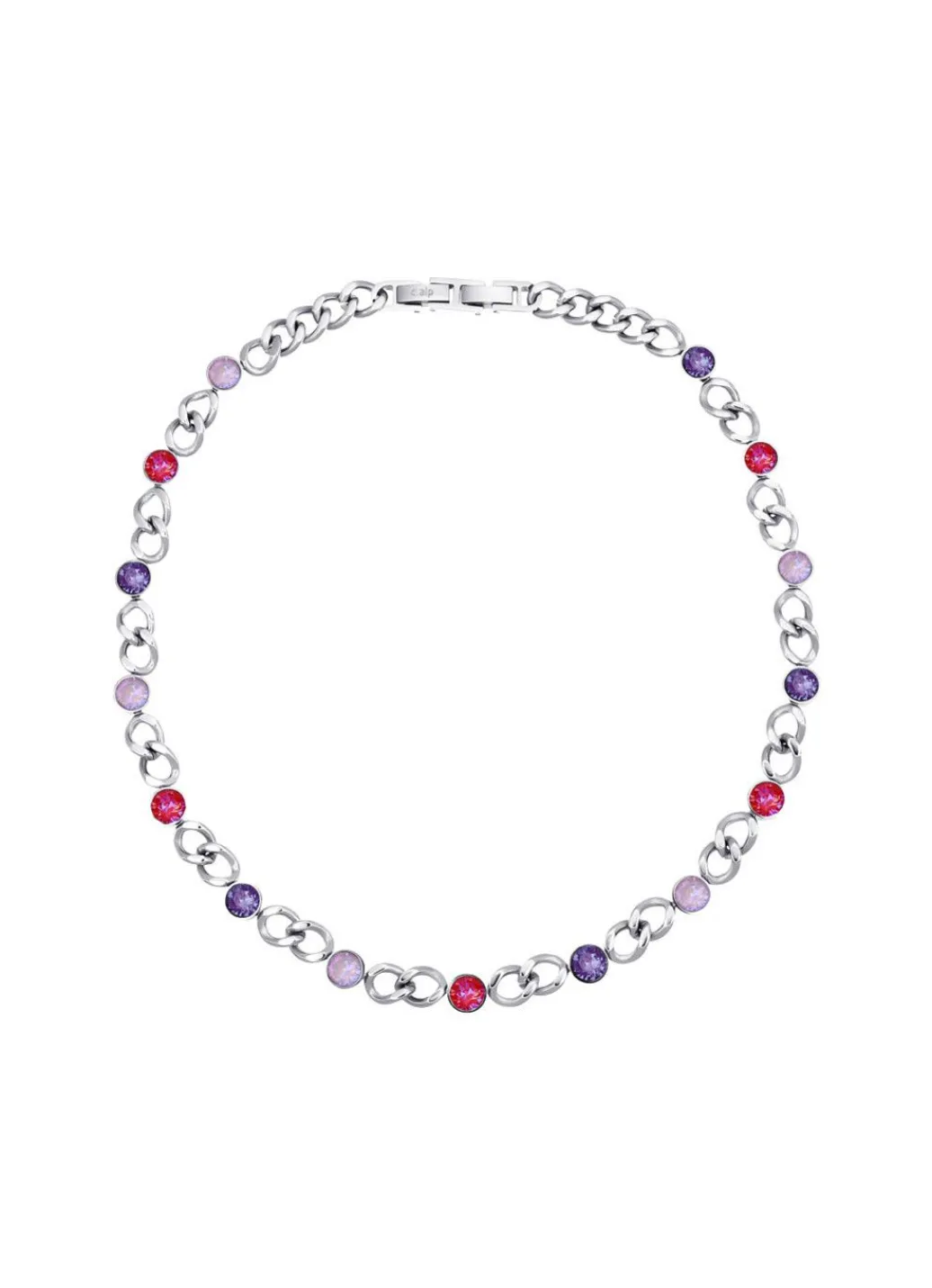 Clearance Halskette mit Kristallen in Pink Damen Modeschmuck|Halsketten