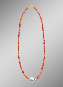 Clearance Halskette mit Perlenschimmer und Edelsteinglanz Damen Halsketten