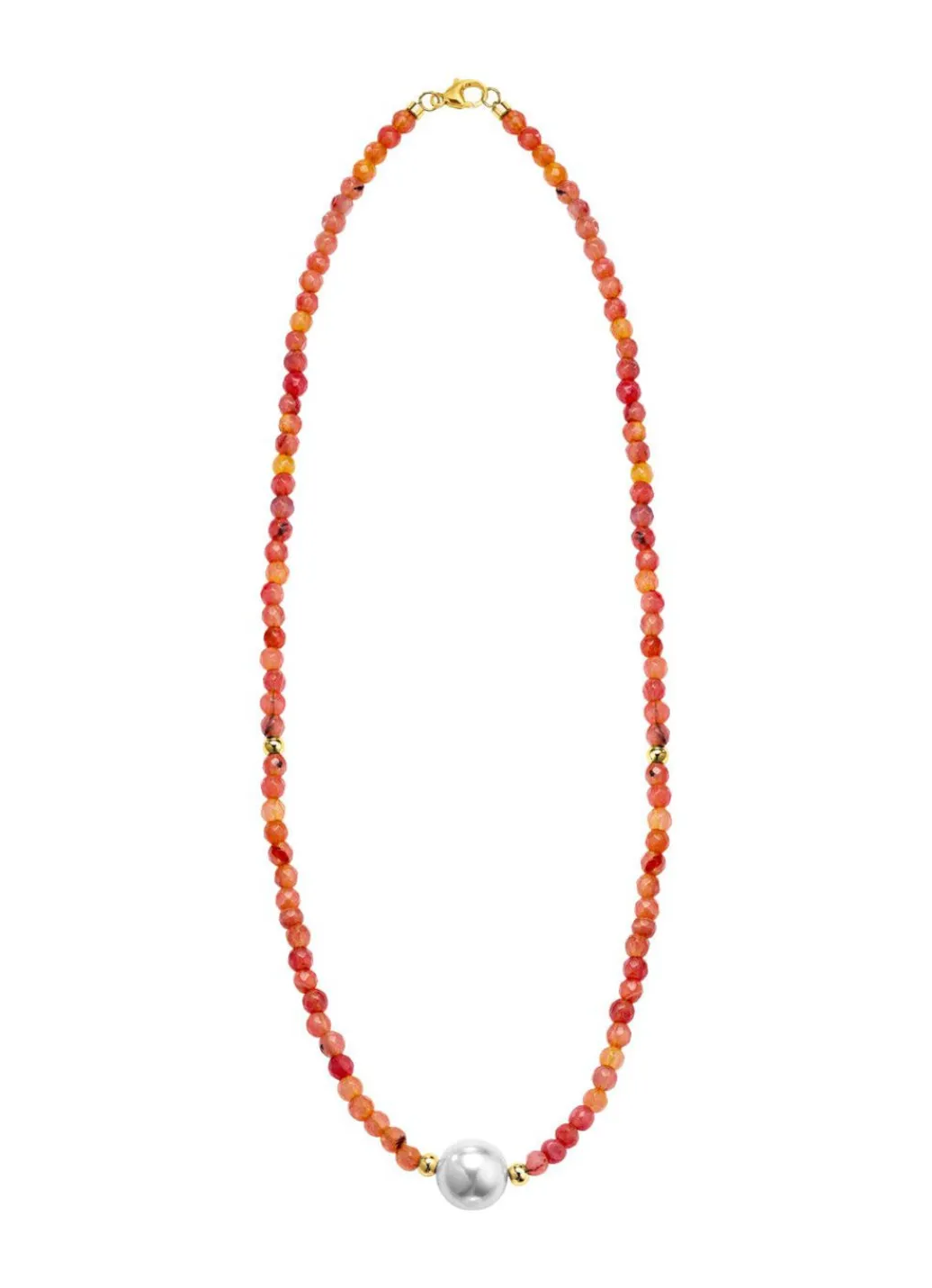 Clearance Halskette mit Perlenschimmer und Edelsteinglanz Damen Halsketten