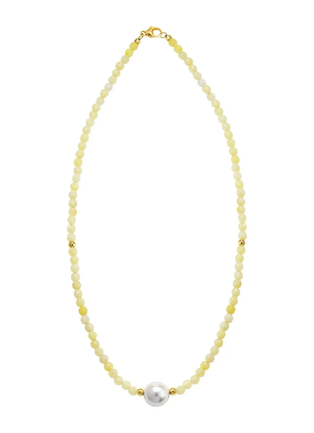 Outlet Halskette mit Perlenschimmer und Edelsteinglanz Damen Halsketten