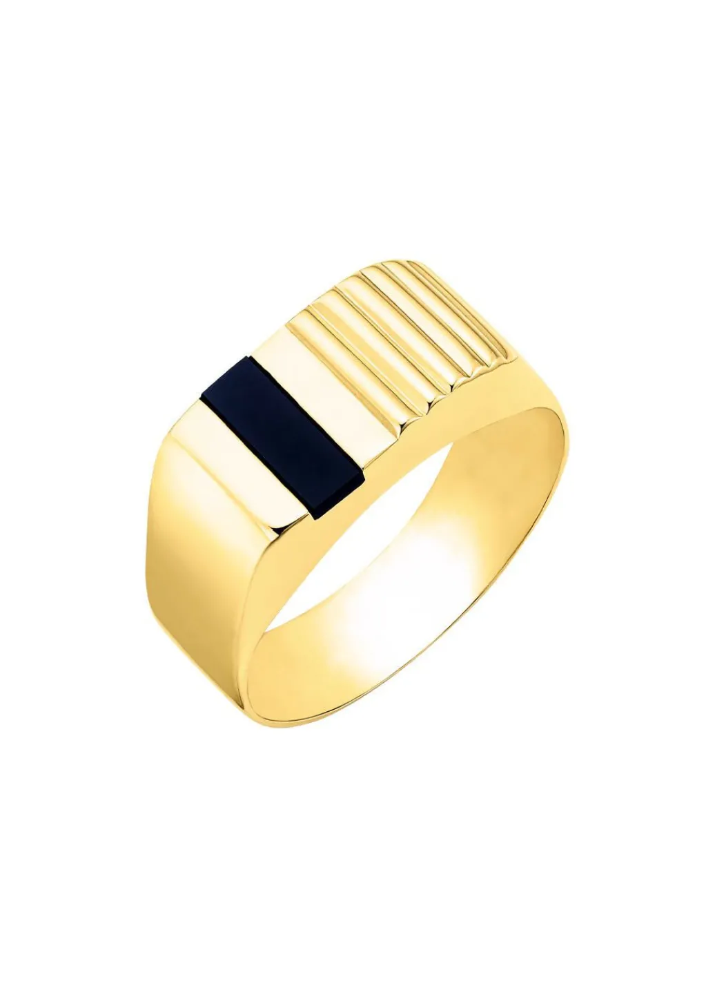 Sale Herrenring aus 375er Gold mit Onyx Herren Ringe