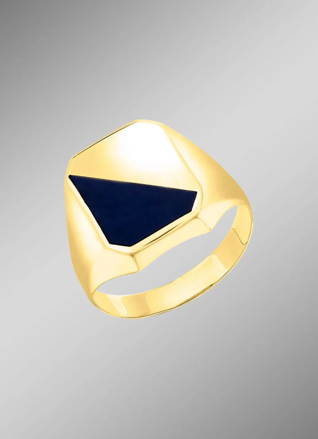 Outlet Herrenring aus 375er Gold mit Onyx Herren Ringe