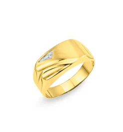 Clearance Herrenring mit Diamant Herren Ringe