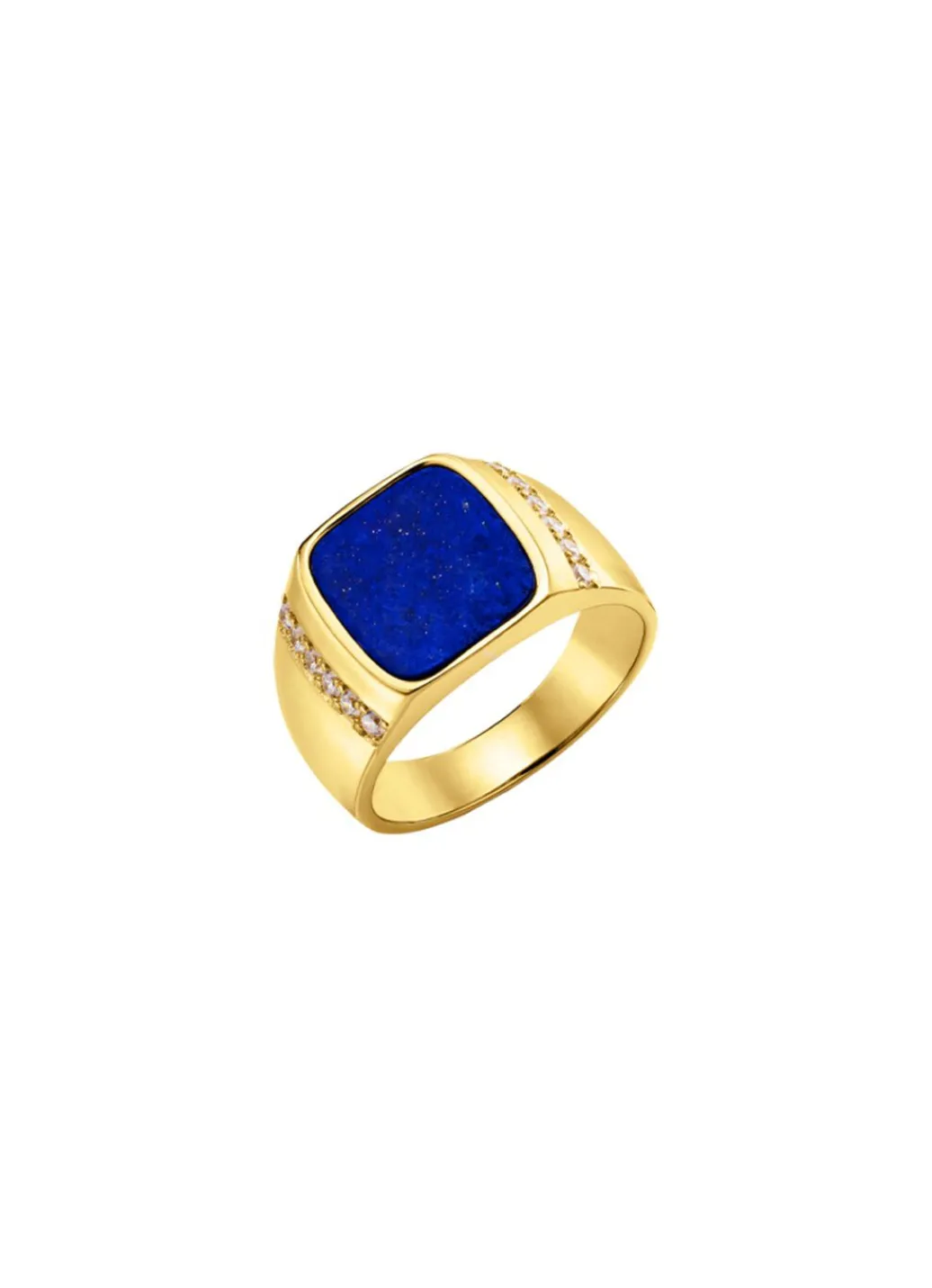 Outlet Herrenring mit Lapislazuli und Zirkonia Herren Ringe