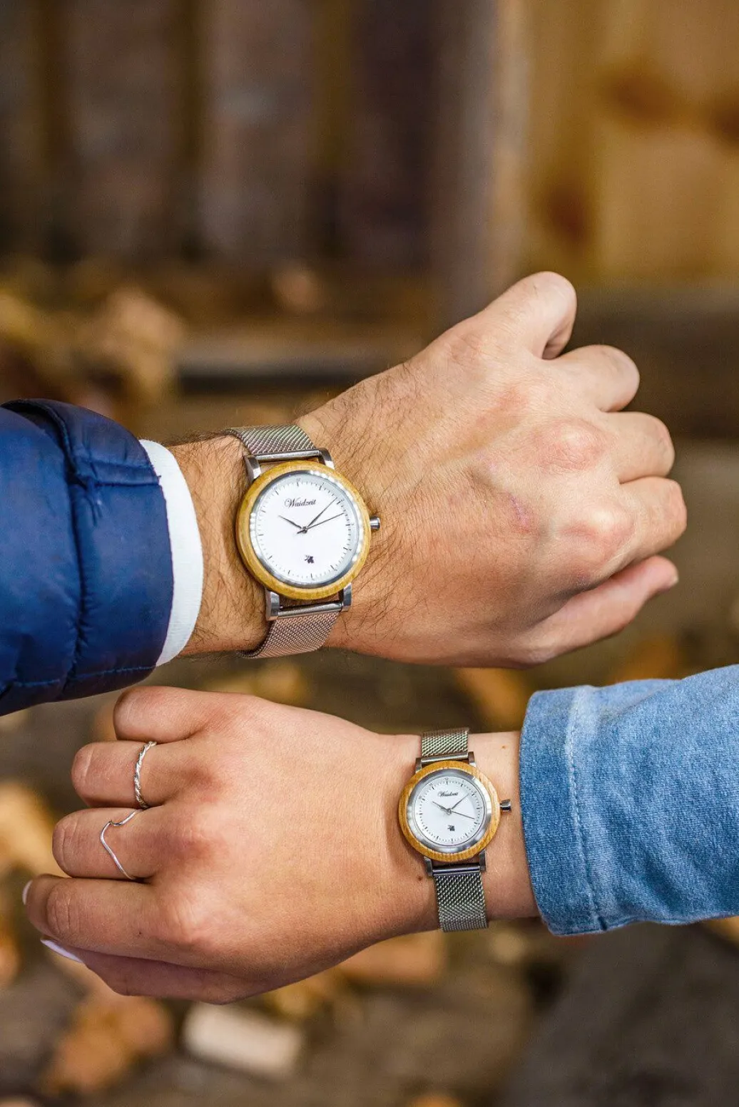 Outlet Herrenuhr mit Mesharmband Herren Quarzuhren