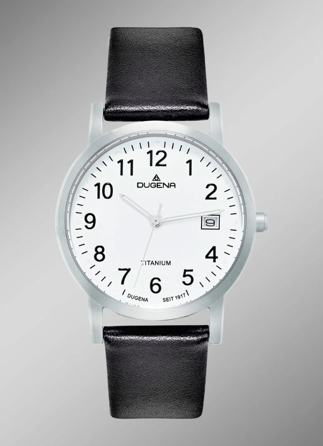 New Herrenuhr mit Titangehäuse und Lederband Herren Quarzuhren