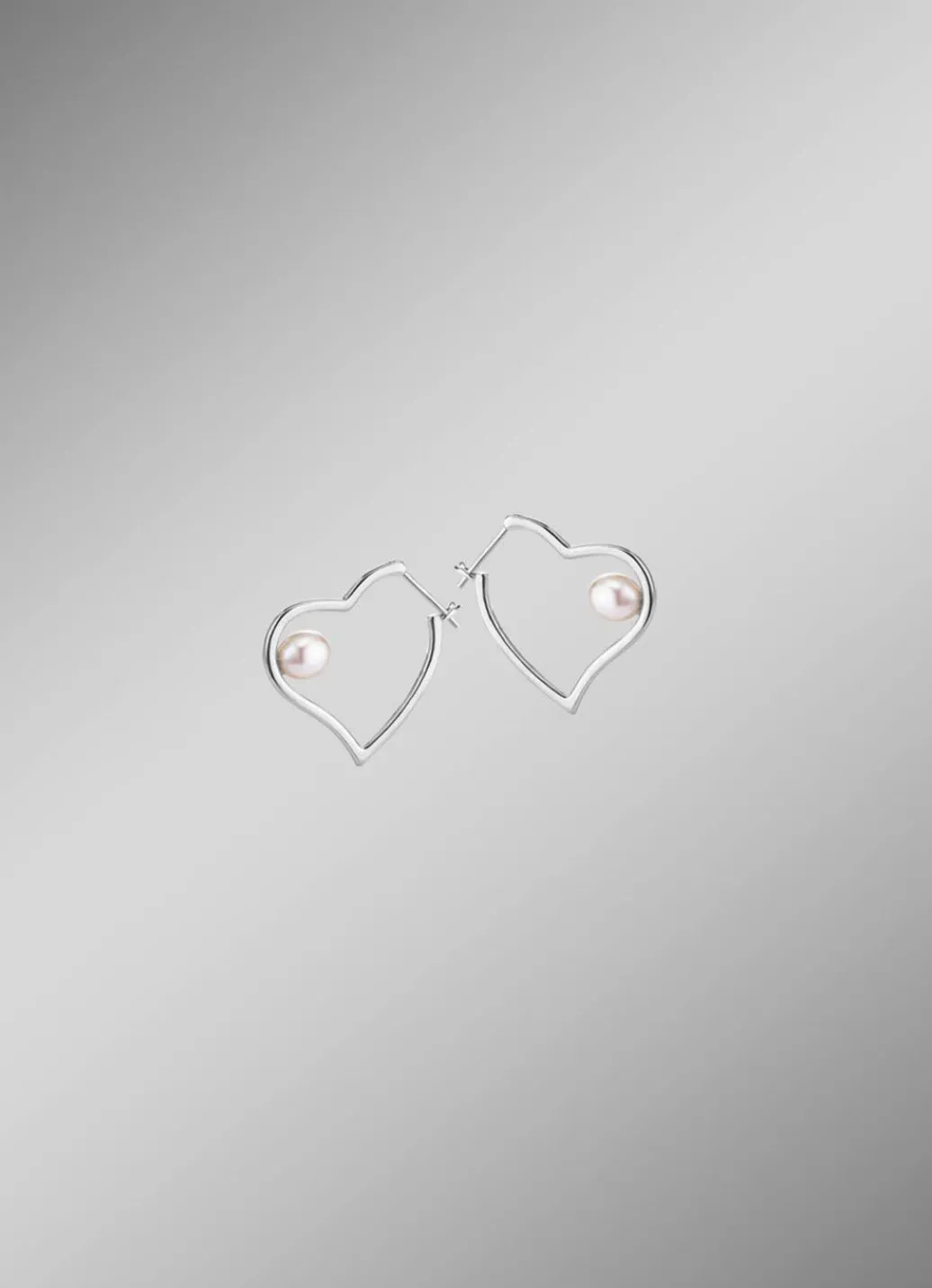 Best Herz-Creolen mit Süßwasser-Zuchtperlen Damen Ohrschmuck