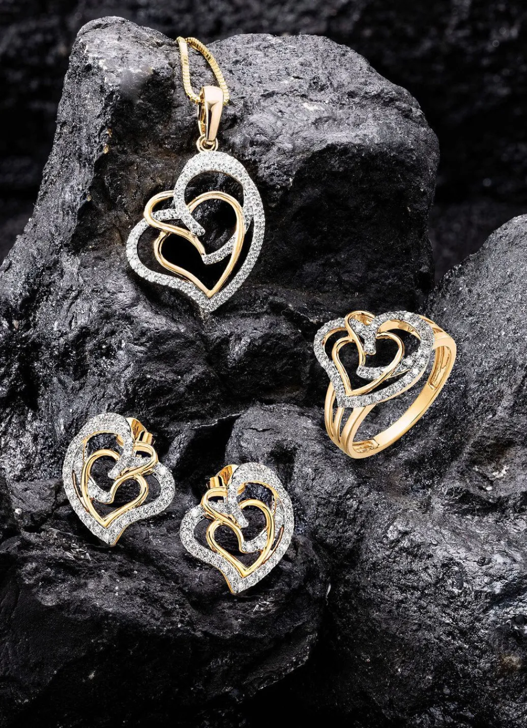 Hot Herz-Damenring mit 68 Diamanten Damen Ringe