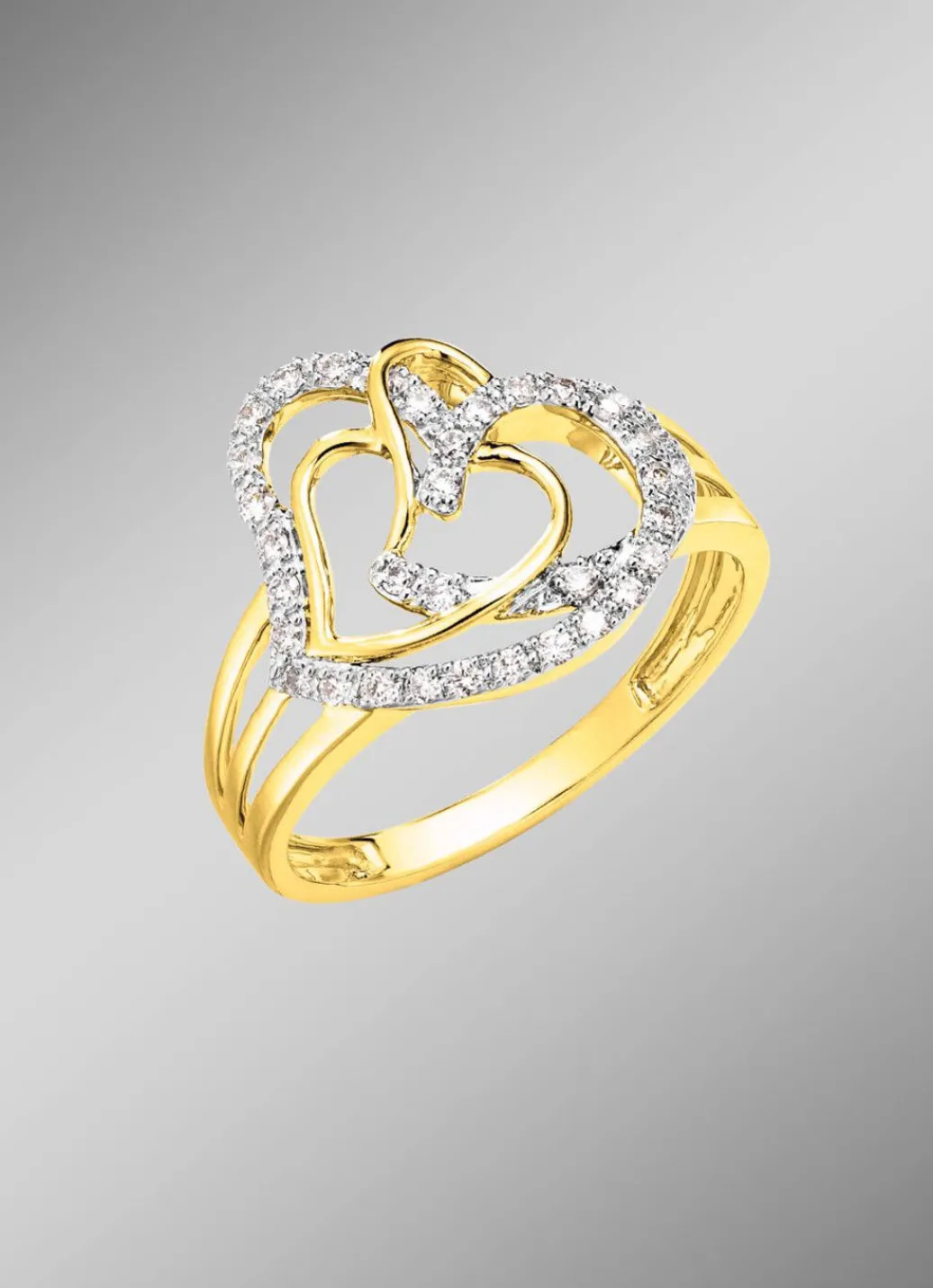 Hot Herz-Damenring mit 68 Diamanten Damen Ringe