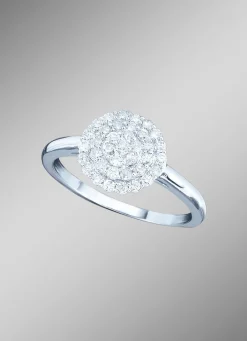 Hochwertig ausgefasster Damenring mit Brillanten Damen Ringe