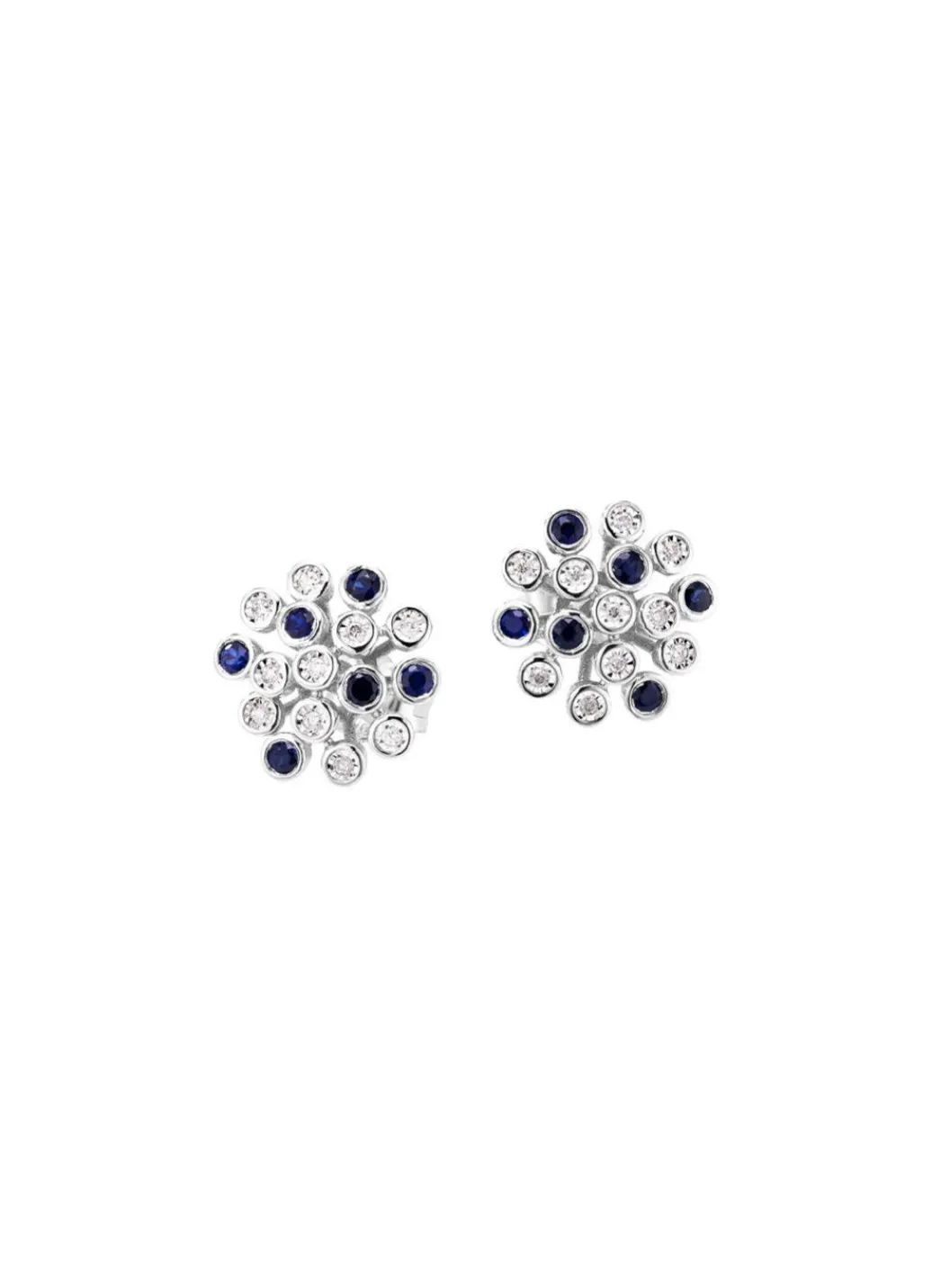 Damen Mona Ohrschmuck<Hochwertige Ohrstecker mit Safir und Brillanten