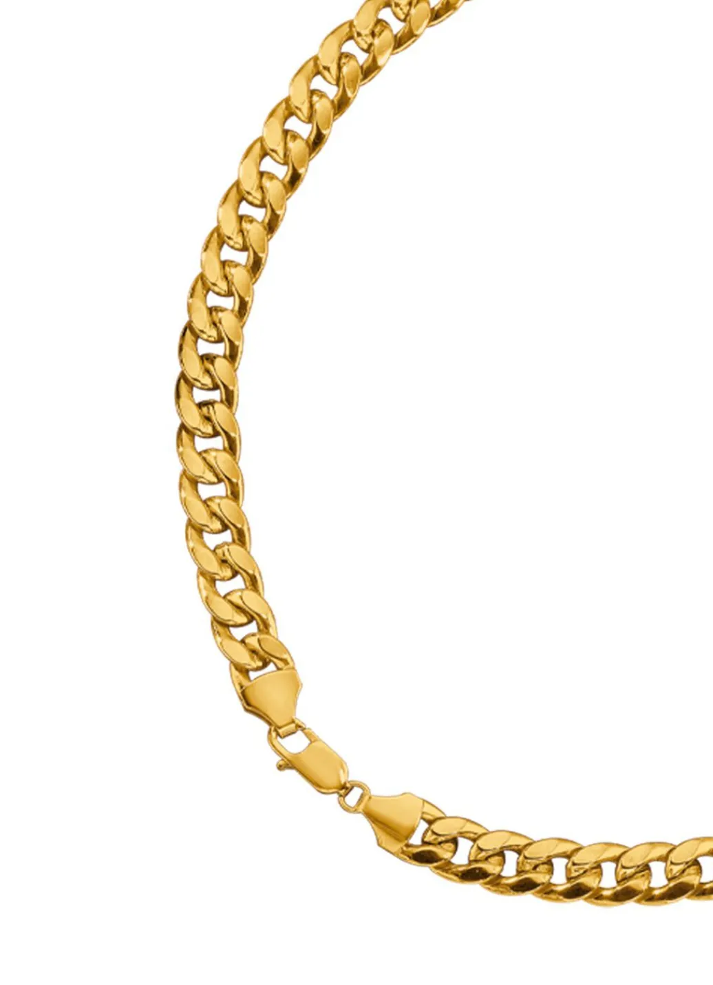 Clearance Hochwertige Panzerketten-Garnitur aus Gold Herren Halsketten|Armbänder