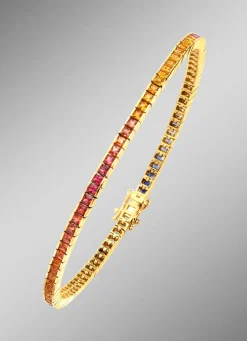 Best Hochwertiges Armband mit echten Safiren in Multicolor Damen Armbänder