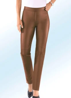 Damen Mona Schlupfhosen<Hose aus softem Nappaleder-Imitat
