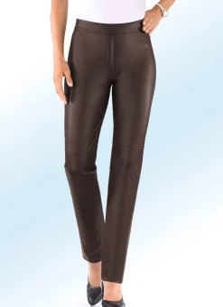 Damen Mona Schlupfhosen<Hose aus softem Nappaleder-Imitat