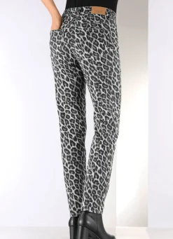 Damen Mona Lange Hosen<Hose in angesagter Leo-Dessinierung