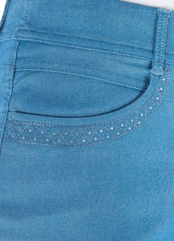 Damen Mona Schlupfhosen|Lange Hosen<Hose in Denim-Optik