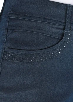 Damen Mona Schlupfhosen|Lange Hosen<Hose in Denim-Optik