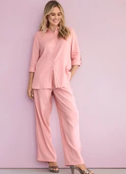 Damen Mona Lange Hosen|Freizeithosen<Hose mit Bundfalten