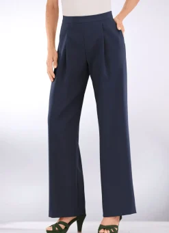 Damen Mona Schlupfhosen<Hose mit Bundfalten in modischer Weite