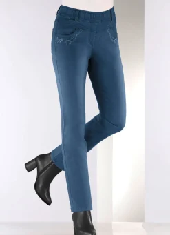Damen Mona Schlupfhosen|Lange Hosen<Hose mit funkelnden Glitzersteinchen
