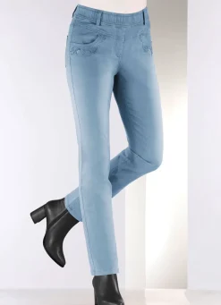 Damen Mona Schlupfhosen|Lange Hosen<Hose mit funkelnden Glitzersteinchen