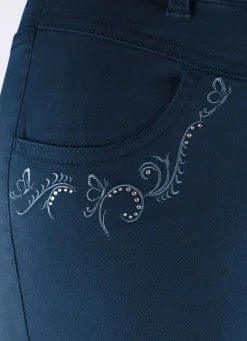 Damen Mona Schlupfhosen|Lange Hosen<Hose mit funkelnden Glitzersteinchen