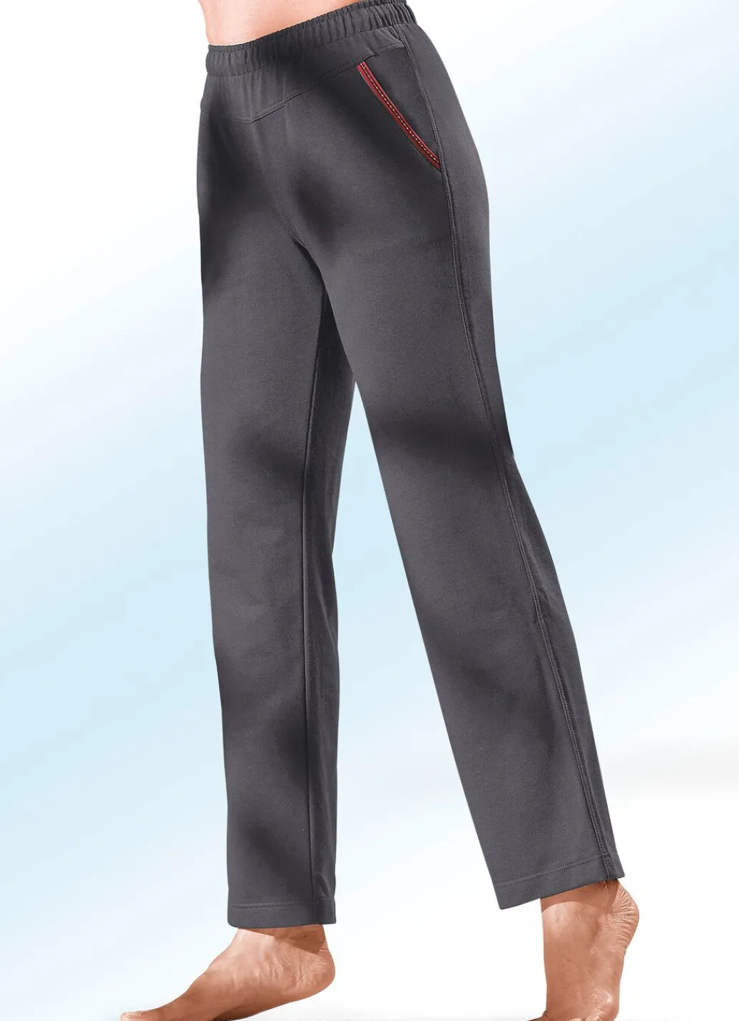 Damen Mona Freizeithosen<Hose mit Glanzgarn besticktem Zierband
