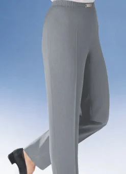 Damen Mona Schlupfhosen|Lange Hosen<Hose mit Metallzier am Bund