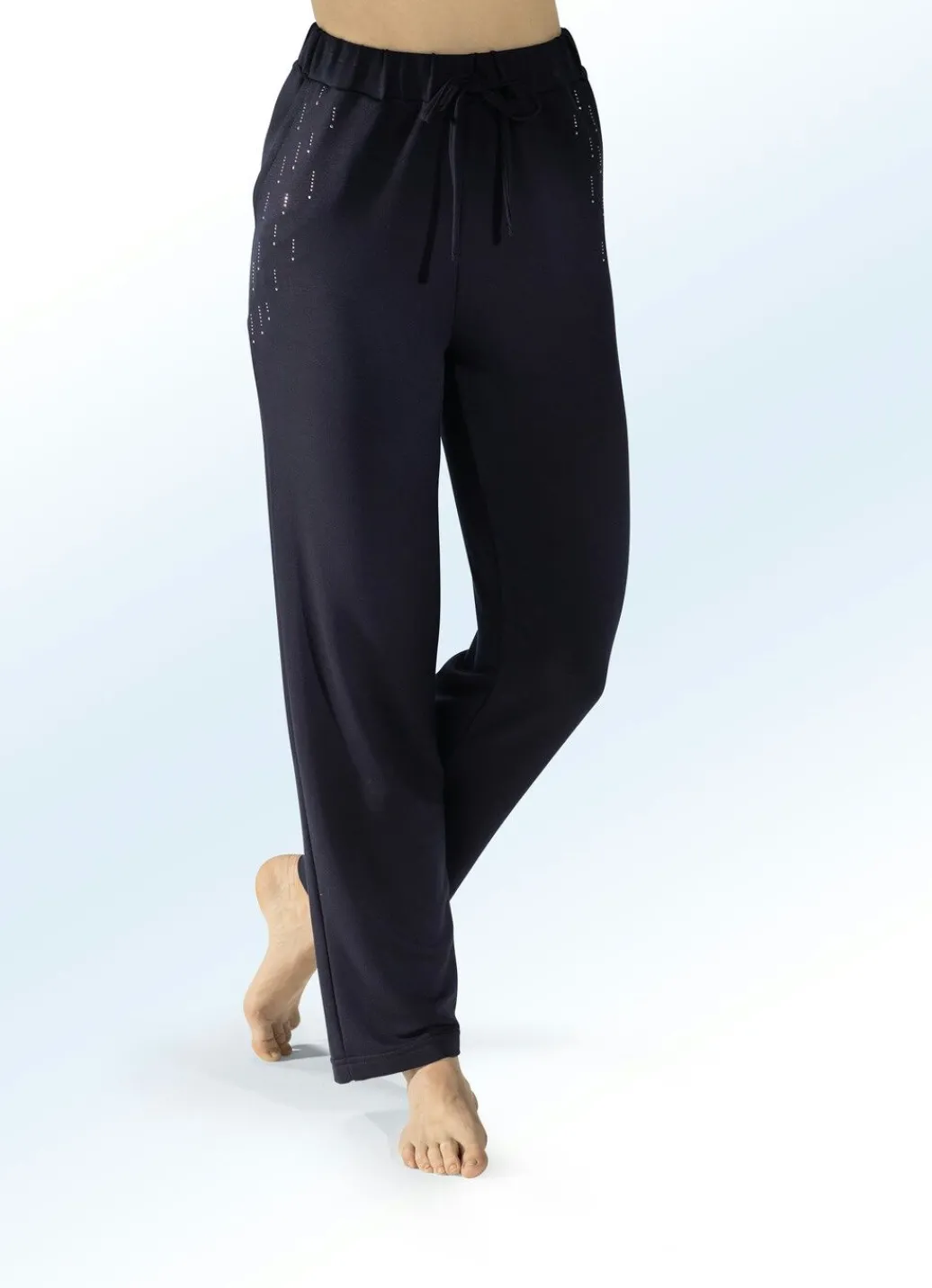 Damen Mona Freizeithosen<Hose mit Nietenzier