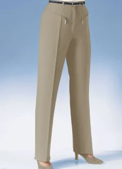 Damen Mona Lange Hosen<Hose mit paspelierten Reißverschluss-Taschen