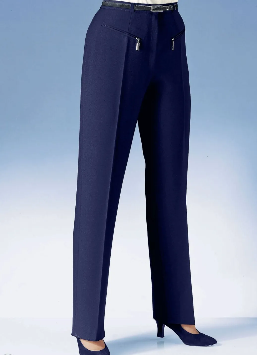Damen Mona Lange Hosen<Hose mit paspelierten Reißverschluss-Taschen