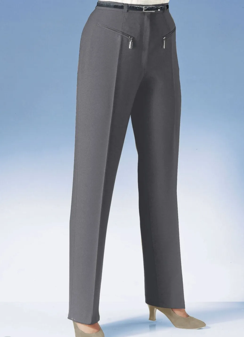 Damen Mona Lange Hosen<Hose mit paspelierten Reißverschluss-Taschen