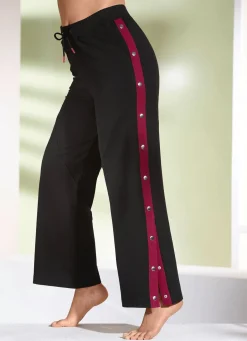 Damen Mona Freizeithosen<Hose mit seitlichen Knöpfen