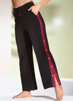 Damen Mona Freizeithosen<Hose mit seitlichen Knöpfen