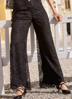 Damen Mona Lange Hosen|Basics<Hose mit Spitze