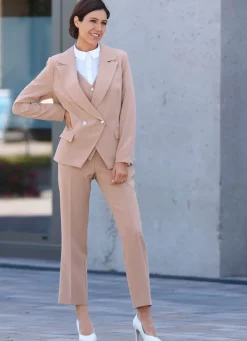Damen Mona Hosenanzüge<Hosenanzug mit doppelreihig geknöpftem Blazer