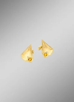 Damen Mona Ohrschmuck<Interessante Ohrstecker mit echt Citrin