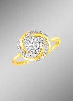 Online Interessanter Damenring mit 7 Brillanten und 49 Diamanten Damen Ringe