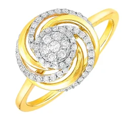 Online Interessanter Damenring mit 7 Brillanten und 49 Diamanten Damen Ringe