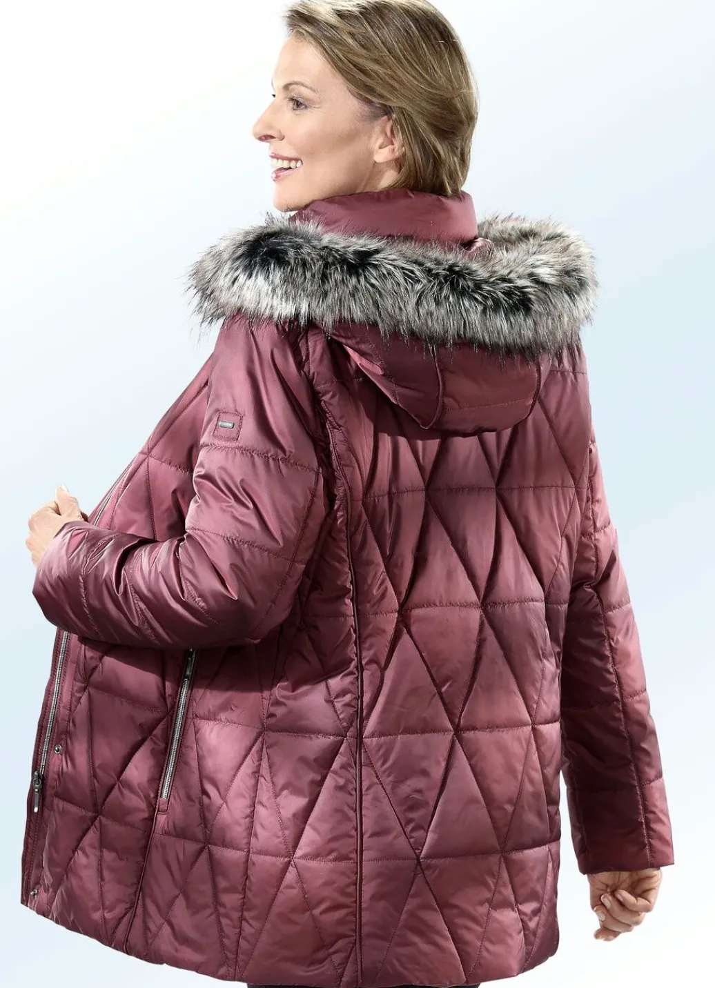 Damen Mona Winterjacken<Jacke mit abnehmbarem Kunstpelz-Besatz