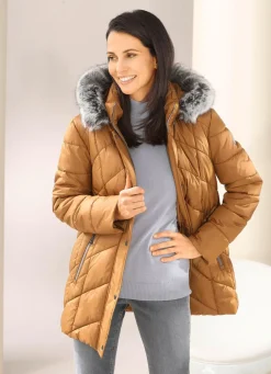 Damen Mona Winterjacken<Jacke mit abnehmbarem Kunstpelz-Besatz
