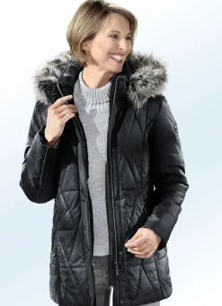 Damen Mona Winterjacken<Jacke mit abnehmbarem Kunstpelz-Besatz