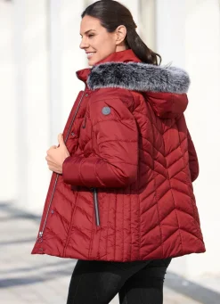 Damen Mona Winterjacken<Jacke mit abnehmbarem Kunstpelz-Besatz