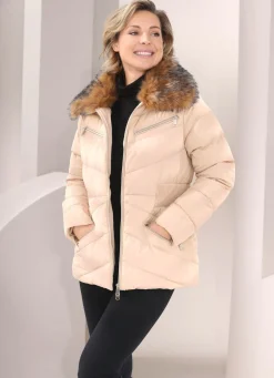 Damen Mona Winterjacken<Jacke mit abnehmbarem Kunstpelz-Besatz am Kragen